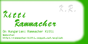 kitti rammacher business card